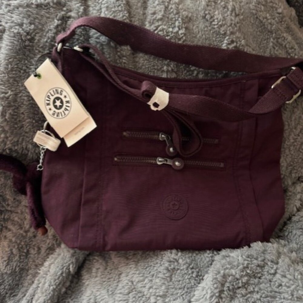 Kipling Belammie Bag in Dark Plum Tonal - new, with tags